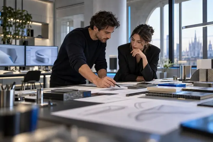 Dettagli di progettazione e design italiano